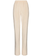 Dames Pyjama Softness Doorknoop Beige Streep detail 4