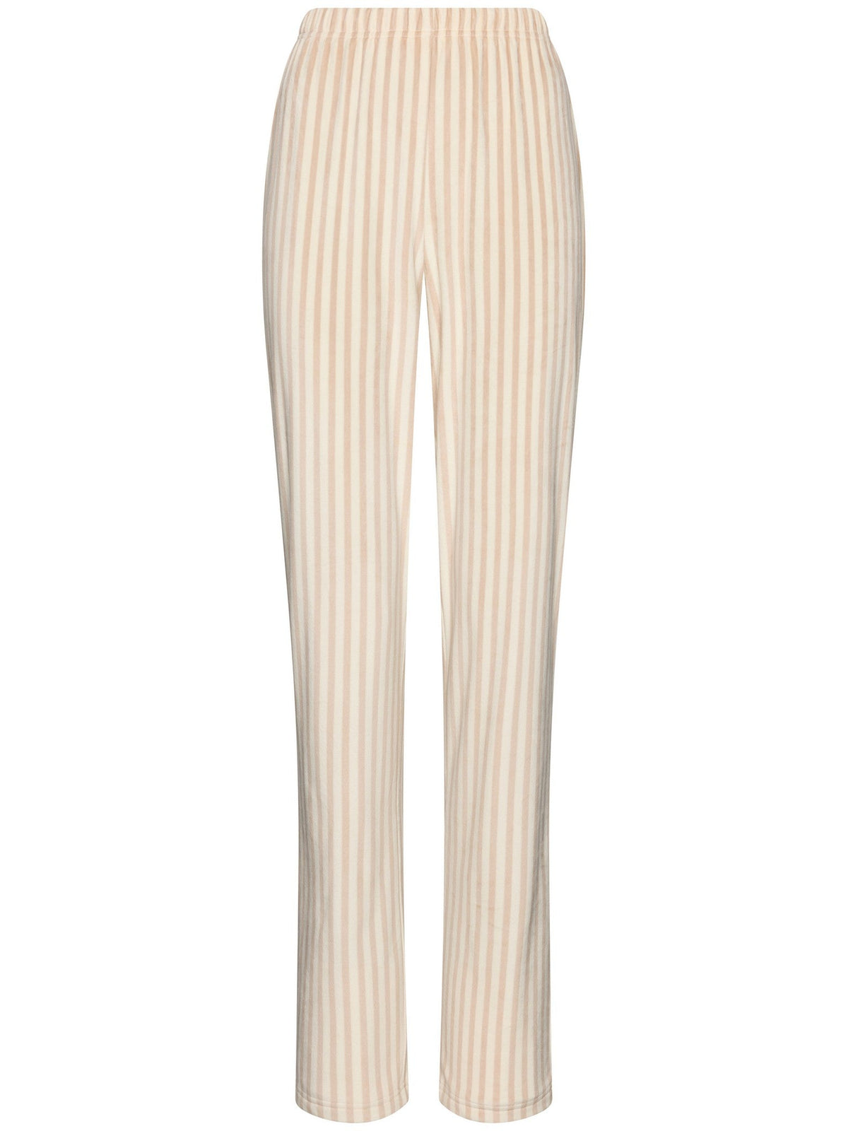 Dames Pyjama Softness Doorknoop Beige Streep detail 4