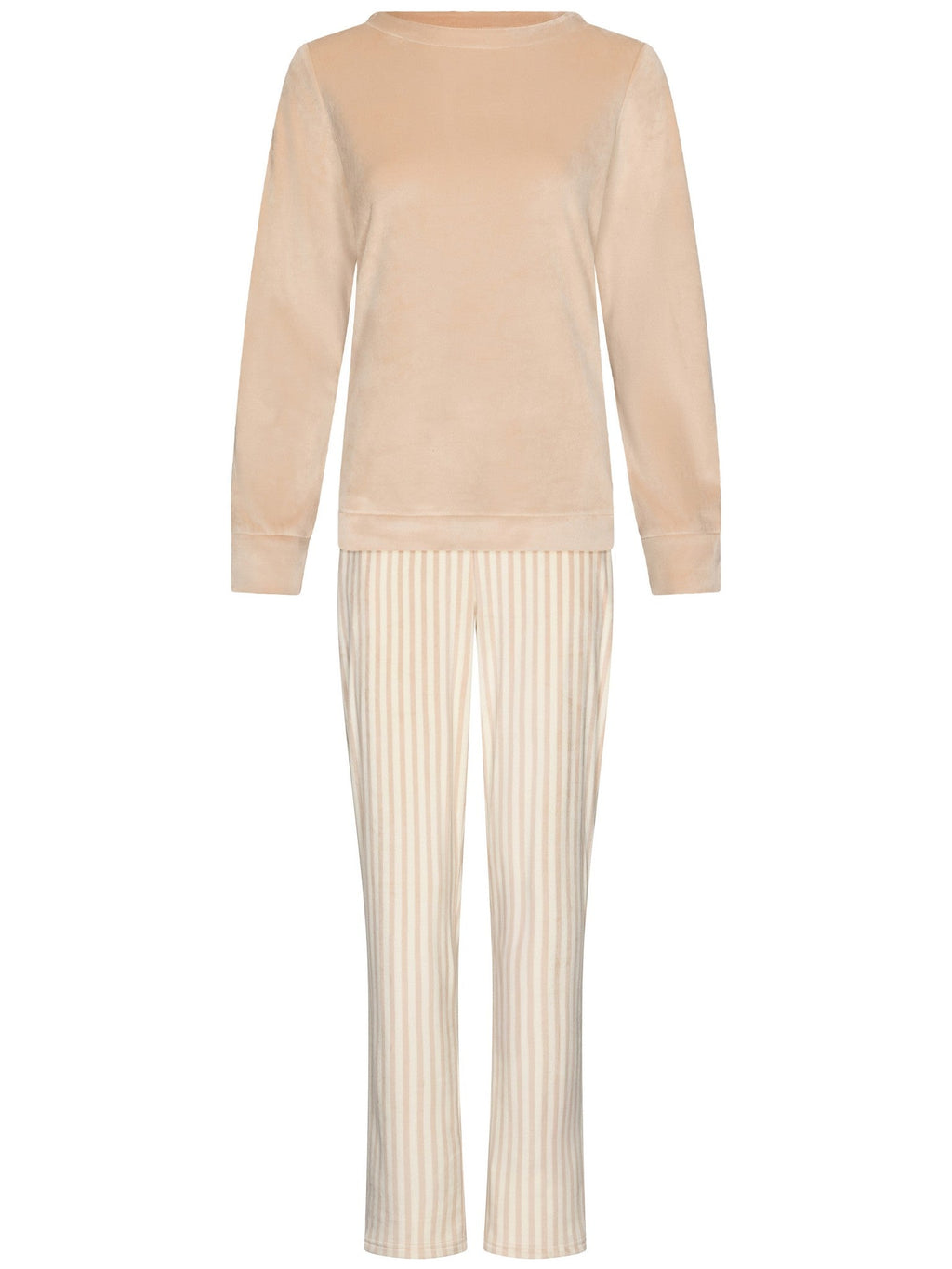 Dames Pyjama Softness Boothals Beige detail 1
