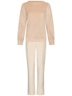 Dames Pyjama Softness Boothals Beige detail 1