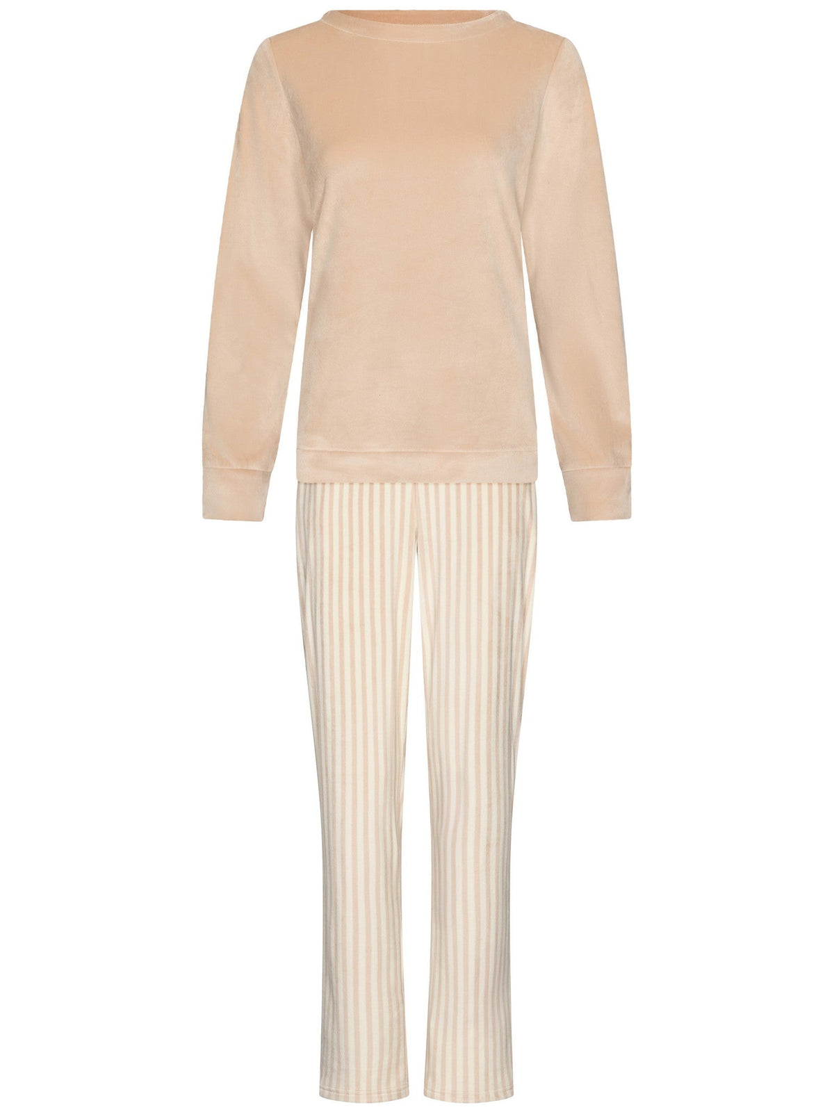 Dames Pyjama Softness Boothals Beige detail 1