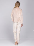 Dames Pyjama Softness Boothals Beige detail 4