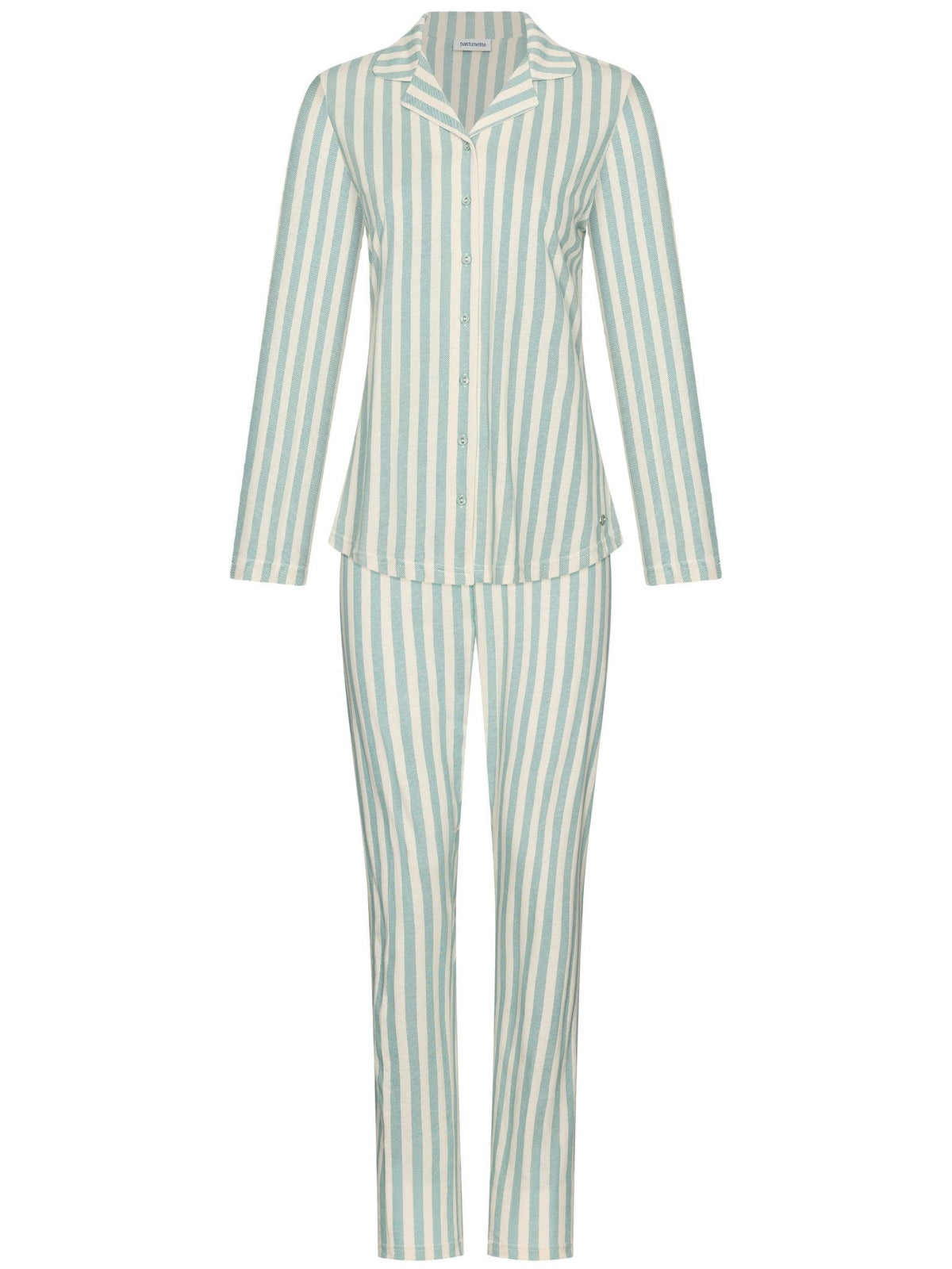 Dames Pyjama Nordic Leaf Ecru/Groen detail 1