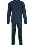 Heren Pyjama Lodge V-hals Donkerblauw