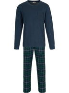 Heren Pyjama Lodge V-hals Donkerblauw