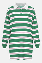 Mey Dames Sweatjurk Touchline Stripes Lucky Green detail 4