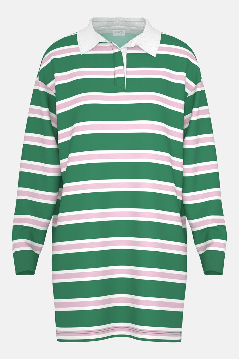 Mey Dames Sweatjurk Touchline Stripes Lucky Green detail 4