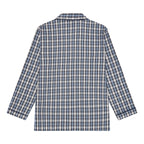 Ambassador Heren Pyjama Salzburg Poplin Ruit Zwart Blauw Wit