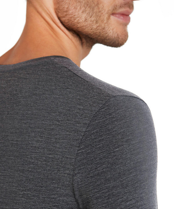 Falke T-shirt Daily ClimaWool V-hals Dark Grey Heather detail 1