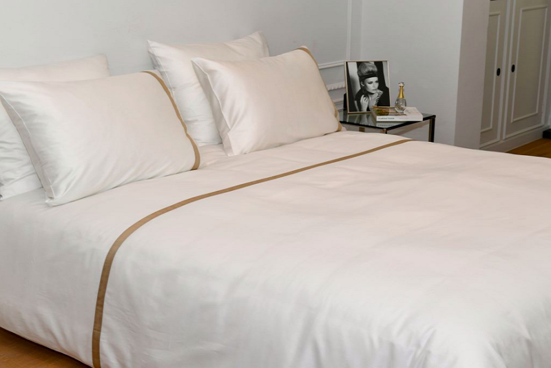 Passion Home Linen Dekbedovertrek Ribbon Kaki