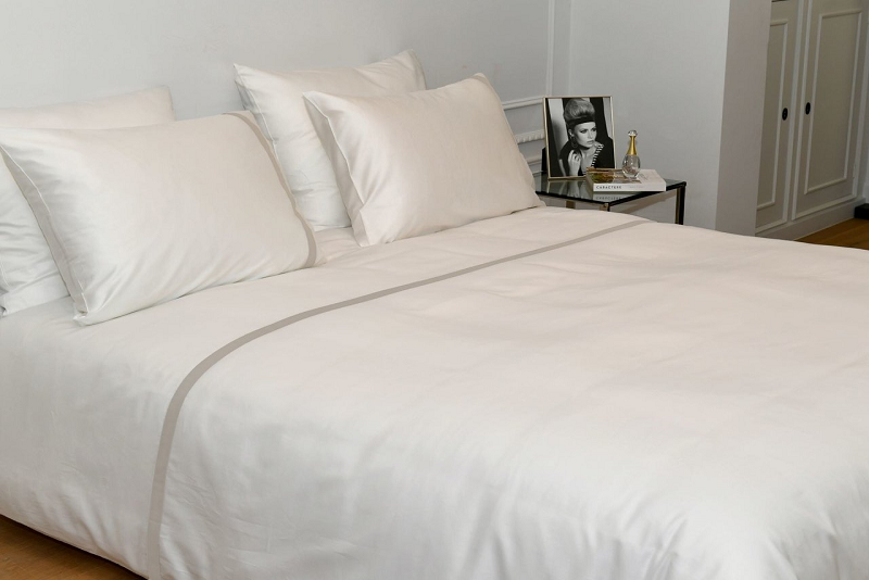 Passion Home Linen Dekbedovertrek Ribbon Licht Grijs