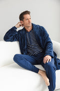 Heren Kamerjas Blue Draft Kort Donkerblauw