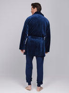 Heren Kamerjas Blue Draft Kort Donkerblauw detail 2