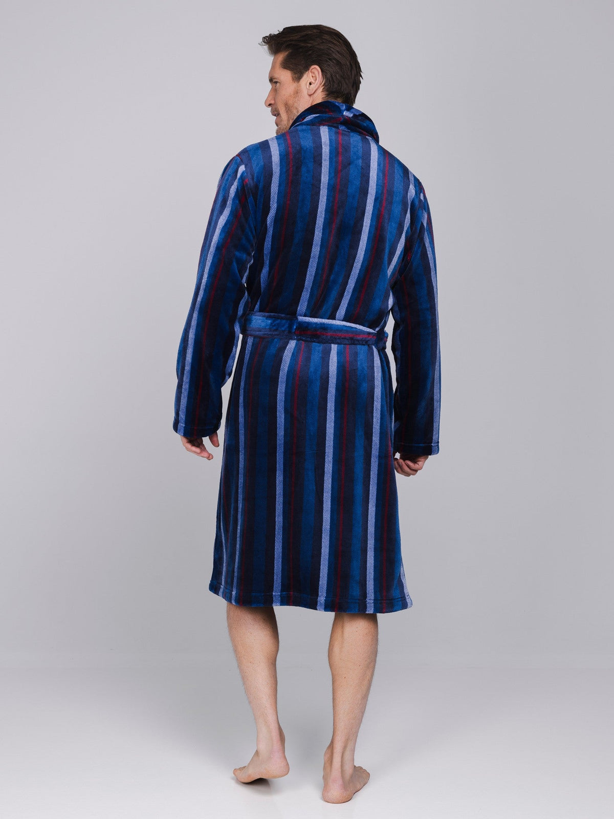 Heren Kamerjas Northern Nights Blauw/Rood Streep detail 3