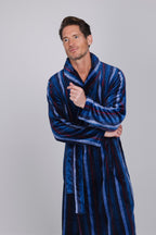 Heren Kamerjas Northern Nights Blauw/Rood Streep detail 4