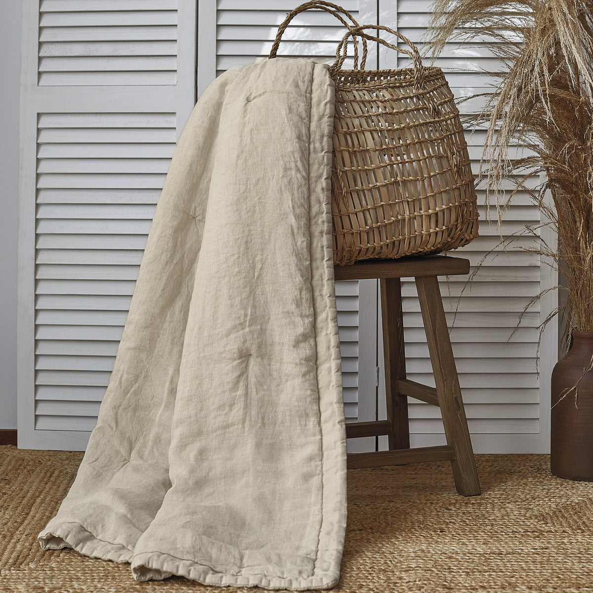 BOVI Bedsprei Creta Naturel/beige