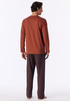 Schiesser Heren Pyjama Lang Comfort Nightwear Koper detail 1