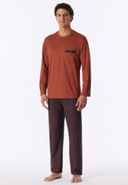 Schiesser Heren Pyjama Lang Comfort Nightwear Koper detail 3