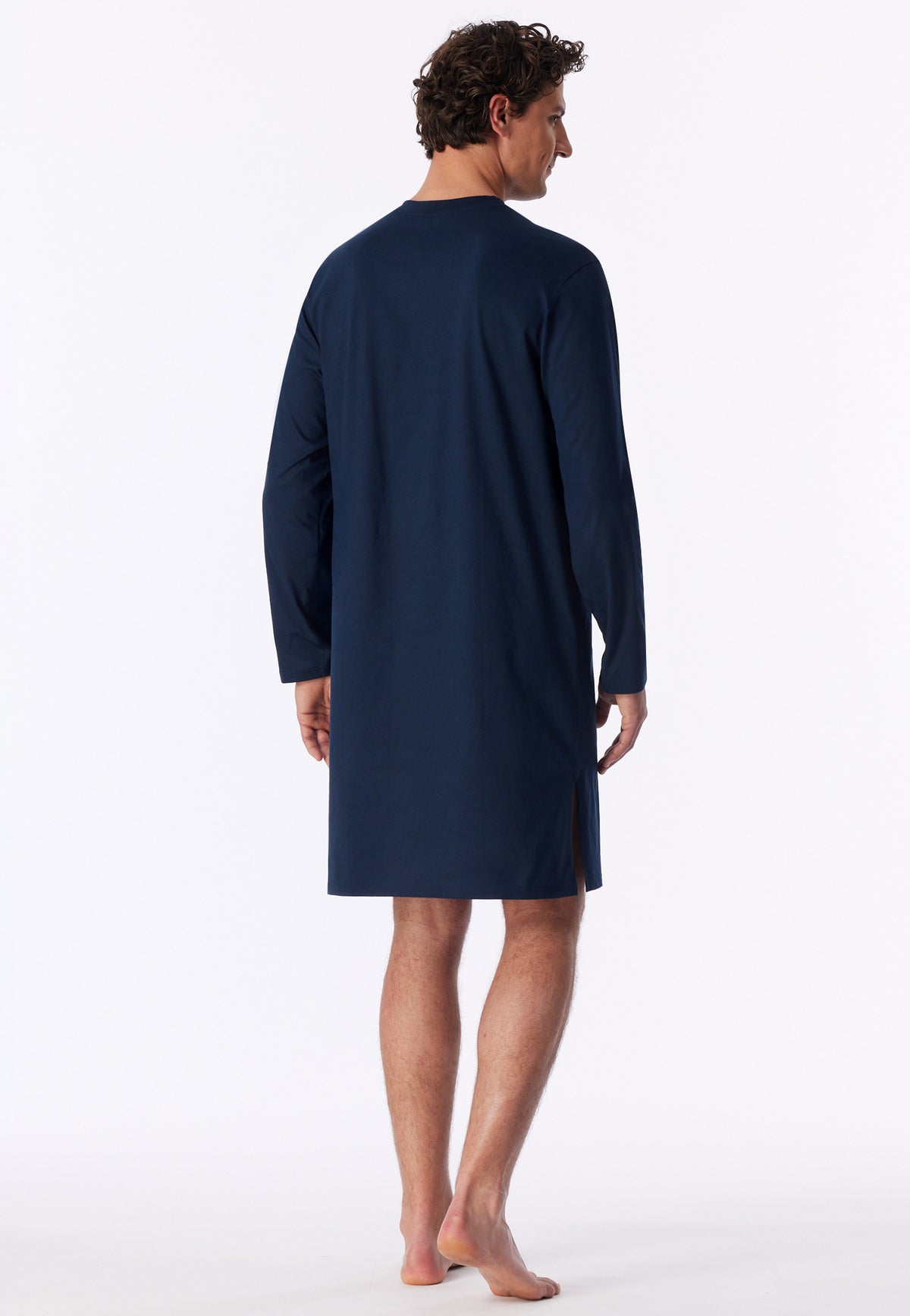 Schiesser Heren Nachthemd Lange Mouwen Comfort Nightwear Koper detail 1
