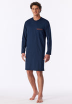 Schiesser Heren Nachthemd Lange Mouwen Comfort Nightwear Koper detail 3