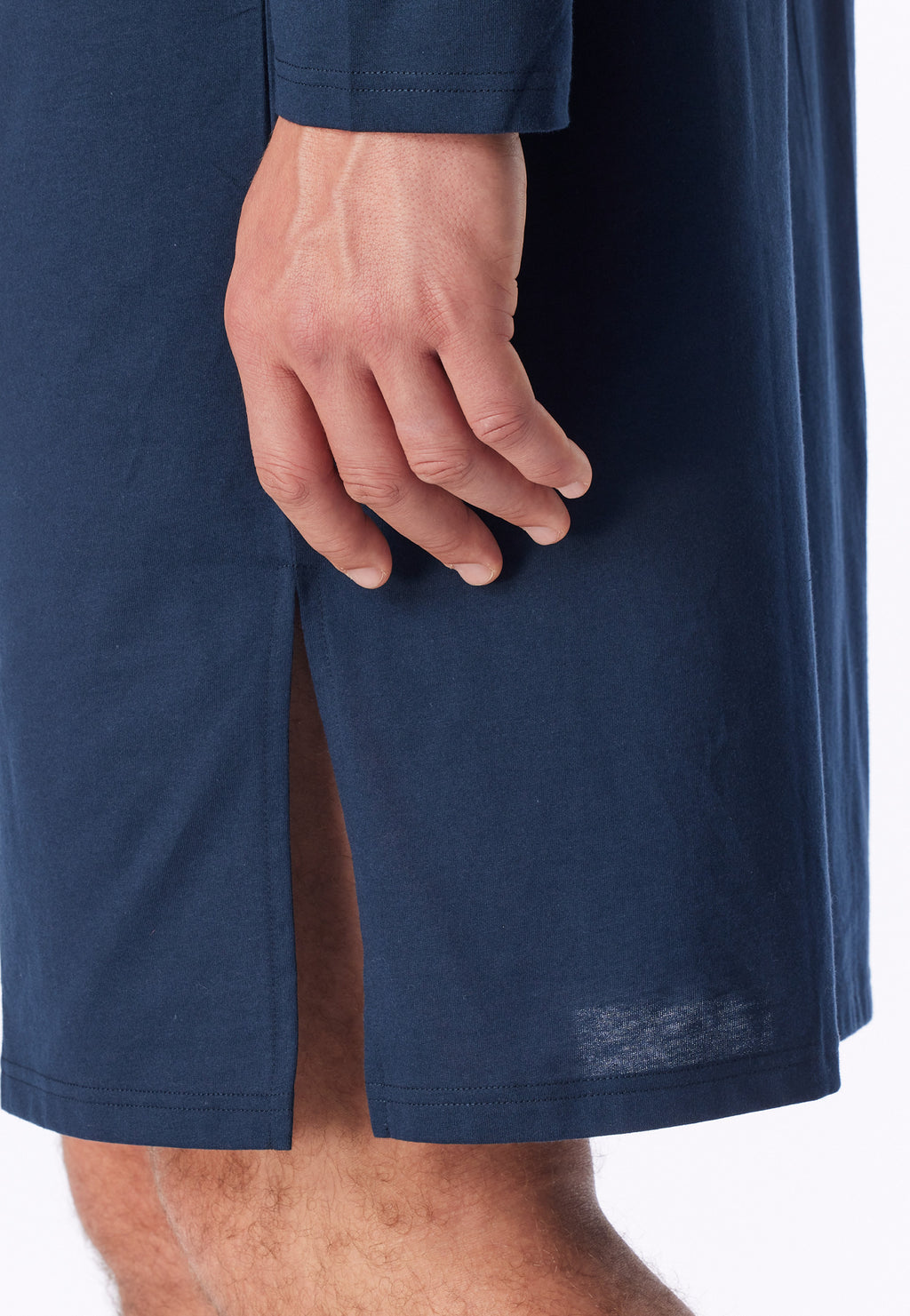 Schiesser Heren Nachthemd Lange Mouwen Comfort Nightwear Koper detail 5
