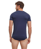 Falke T-shirt Daily Comfort V-hals Midnight (2-pack) detail 1