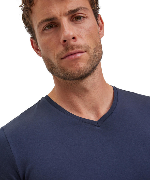 Falke T-shirt Daily Comfort V-hals Midnight (2-pack) detail 4