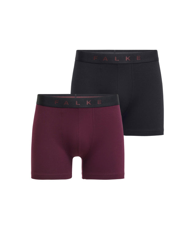 Falke Boxershort Daily Comfort Bordeaux & Zwart (2-pack)