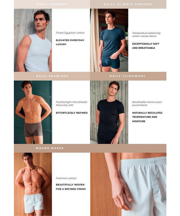 Falke Boxershort Daily Underwear Visgraat Blue detail 5