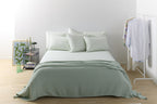 Passion Home Linen Dekbedovertrek Rigo Groen detail 1