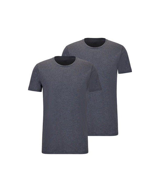 Falke T-shirt Daily Comfort Ronde Hals Dark Grey Heather (2-pack)