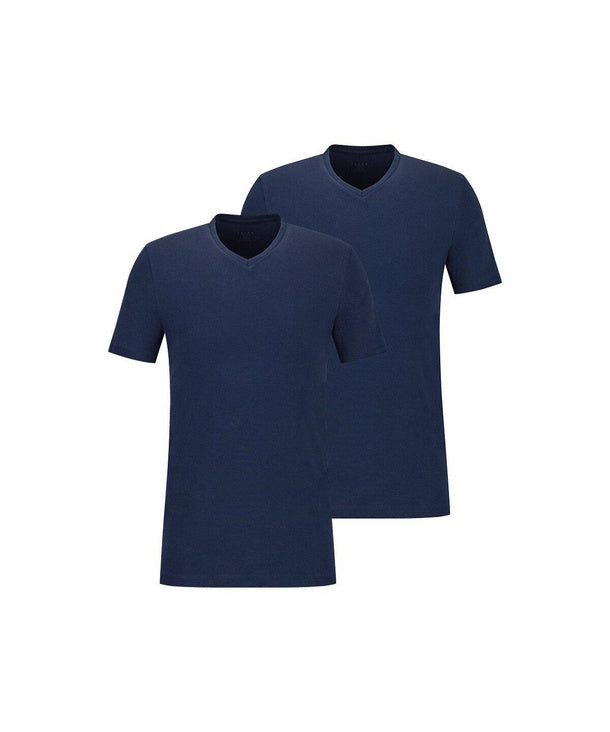 Falke T-shirt Daily Comfort V-hals Midnight (2-pack)