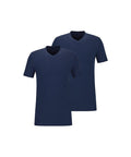 Falke T-shirt Daily Comfort V-hals Midnight (2-pack)