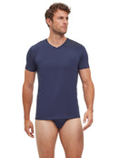 Falke T-shirt Daily Comfort V-hals Midnight (2-pack) detail 2