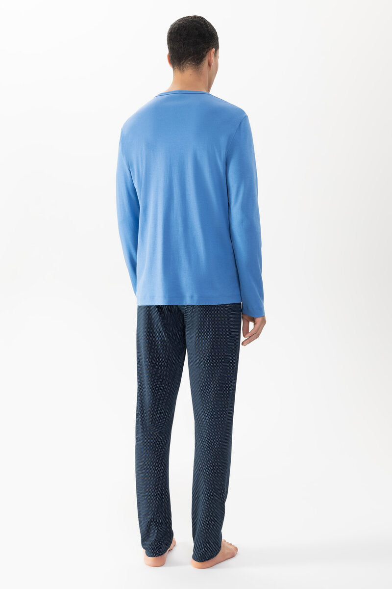 Mey Heren Pyjama Lang Micro Blue Recent Blue detail 1