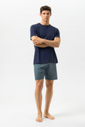 Mey Heren Pyjama Kort Yacht Blue Golfmotief