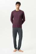 Mey Heren Pyjama Lang Evening Geo Oxblood