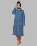 Señoretta Kamerjas met Knoopsluiting Middenblauw