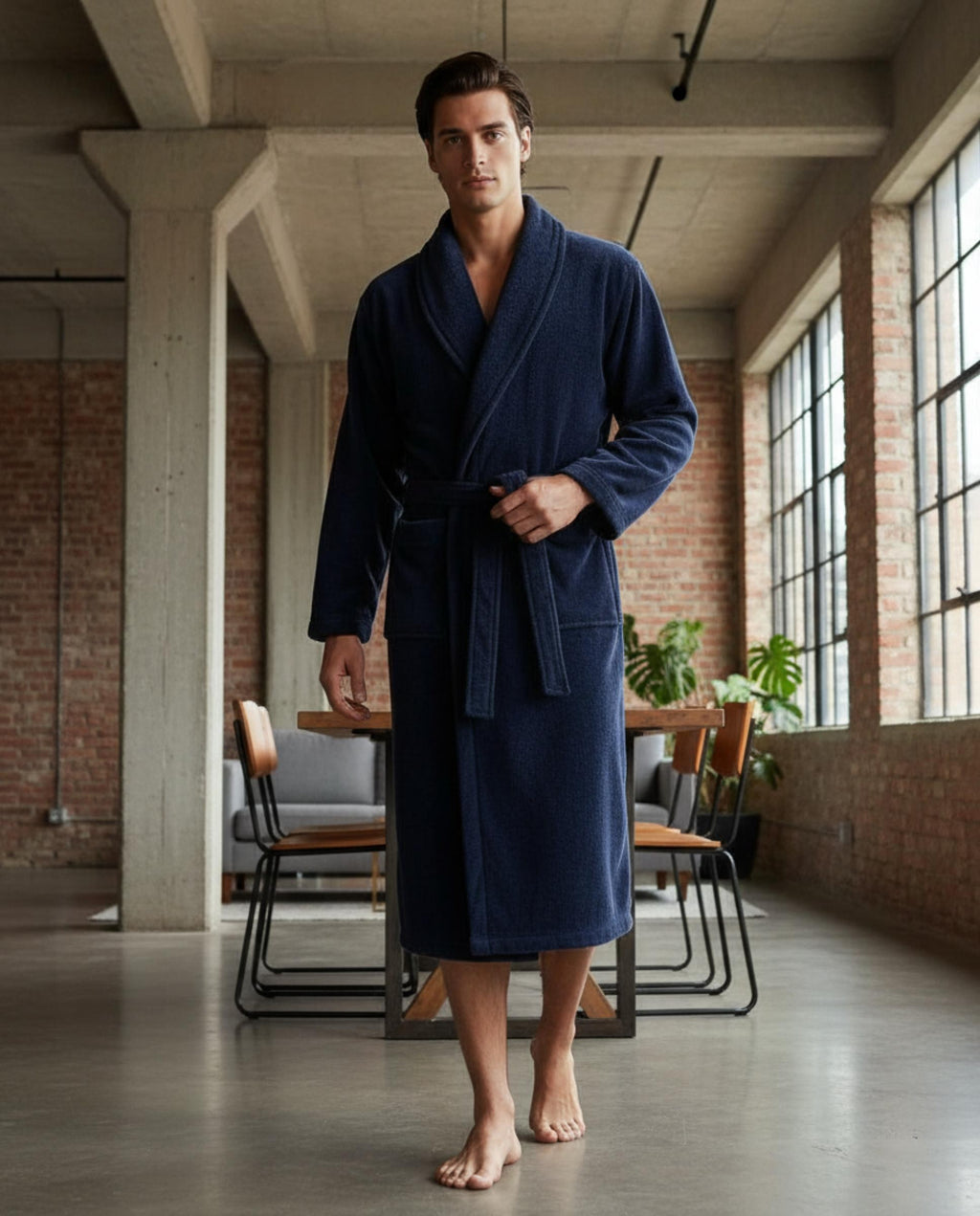 Señoretta Heren Kamerjas Fleece Donkerblauw