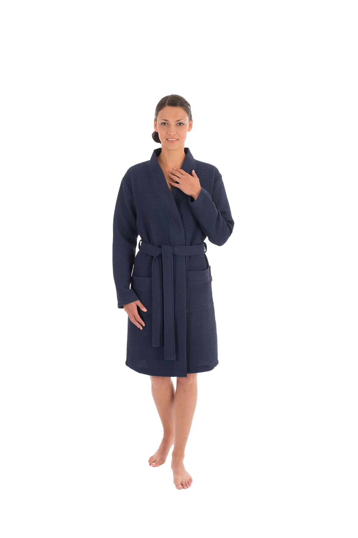 Unisex Kimono Badjas Soft Piqué Kort