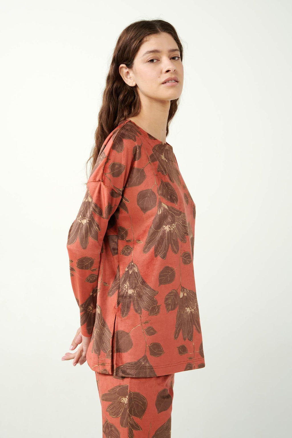 Vamp Velours Loungeset Lelies Rood