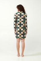 Vamp Nachthemd Viscose met Knoopsluiting Groen