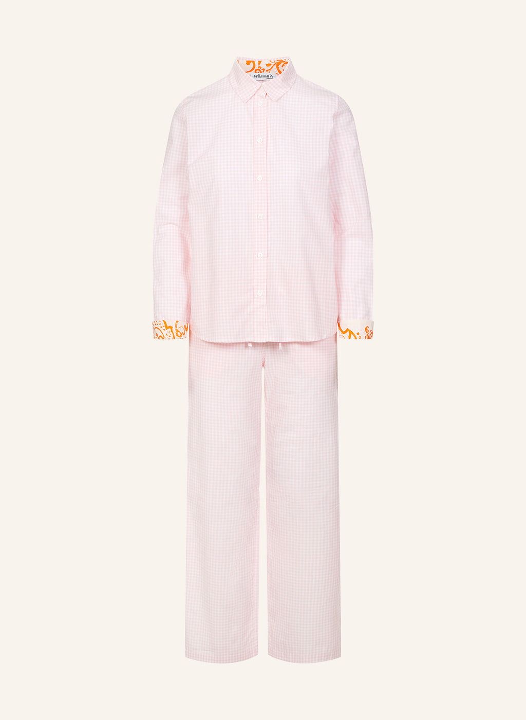 Yellamaris Pyjama Vichy Roze - productfoto