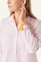 Yellamaris Pyjama Vichy Roze - detail