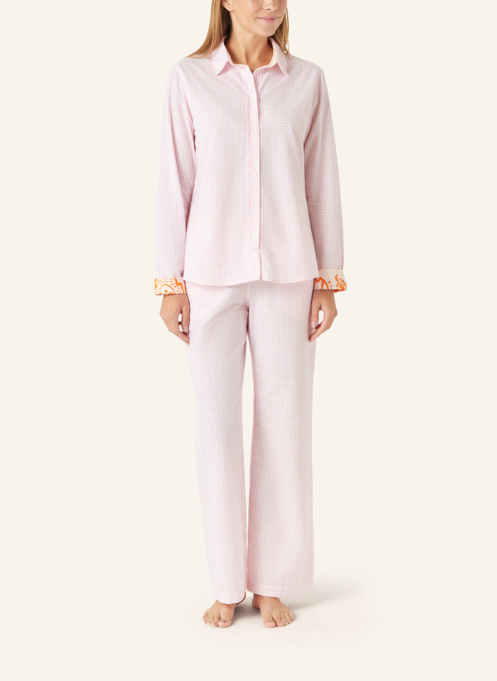 Yellamaris Pyjama Vichy Roze