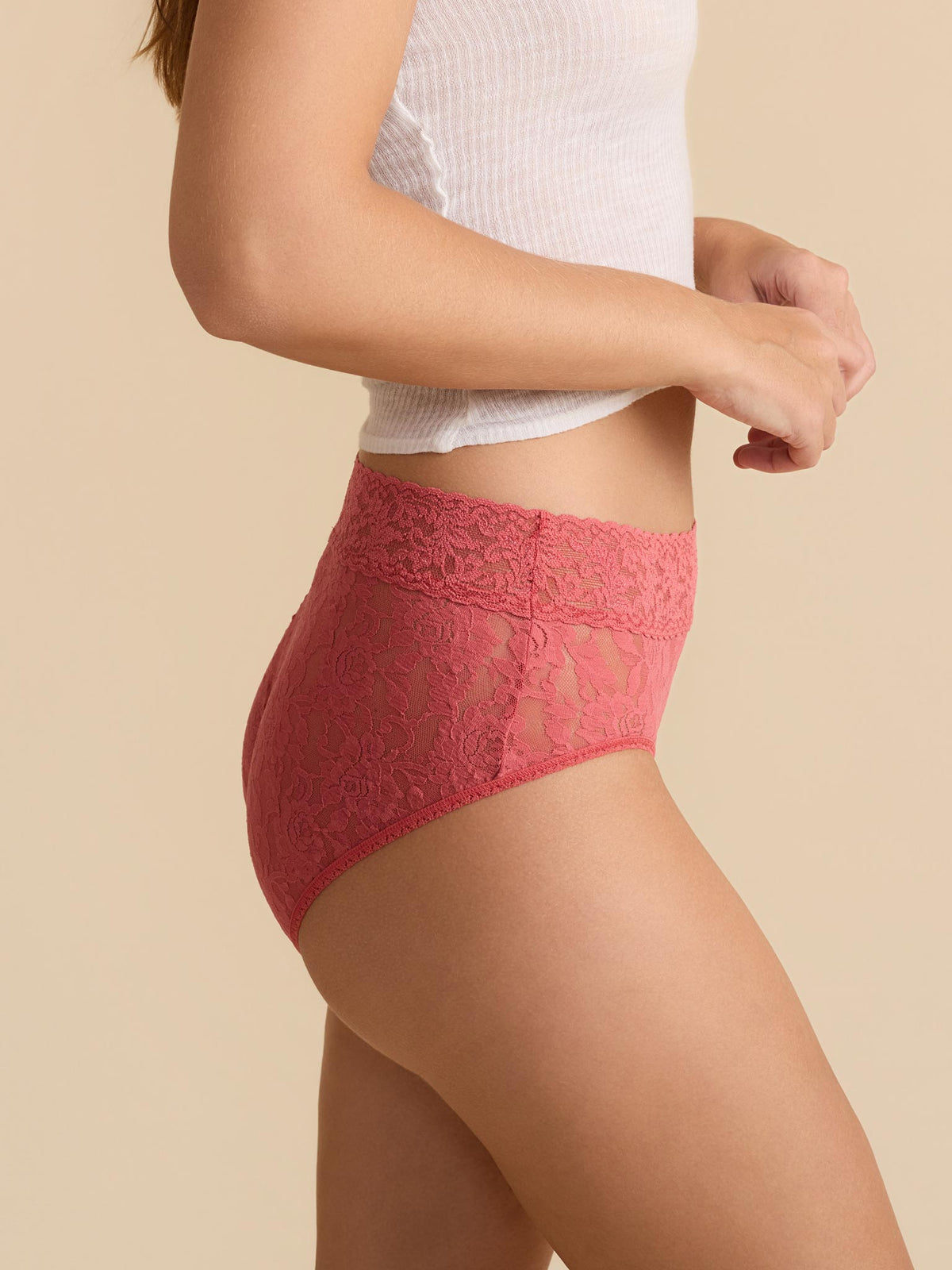 Hanky Panky Signature Lace French Brief Naples Red detail 2