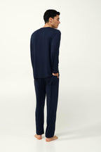Vamp Herenpyjama Micromodal Donkerblauw