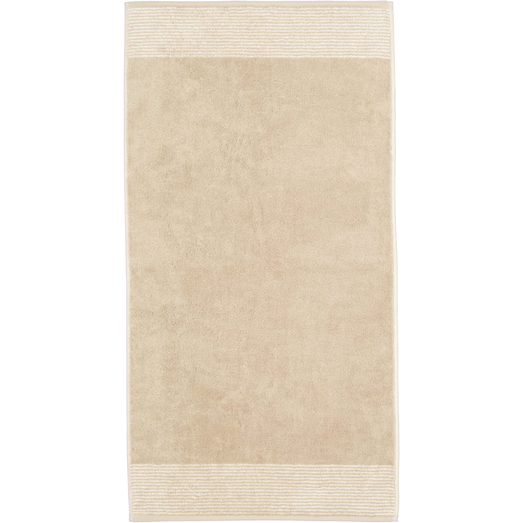 Cawö handdoek Two-Tone Sand detail 1