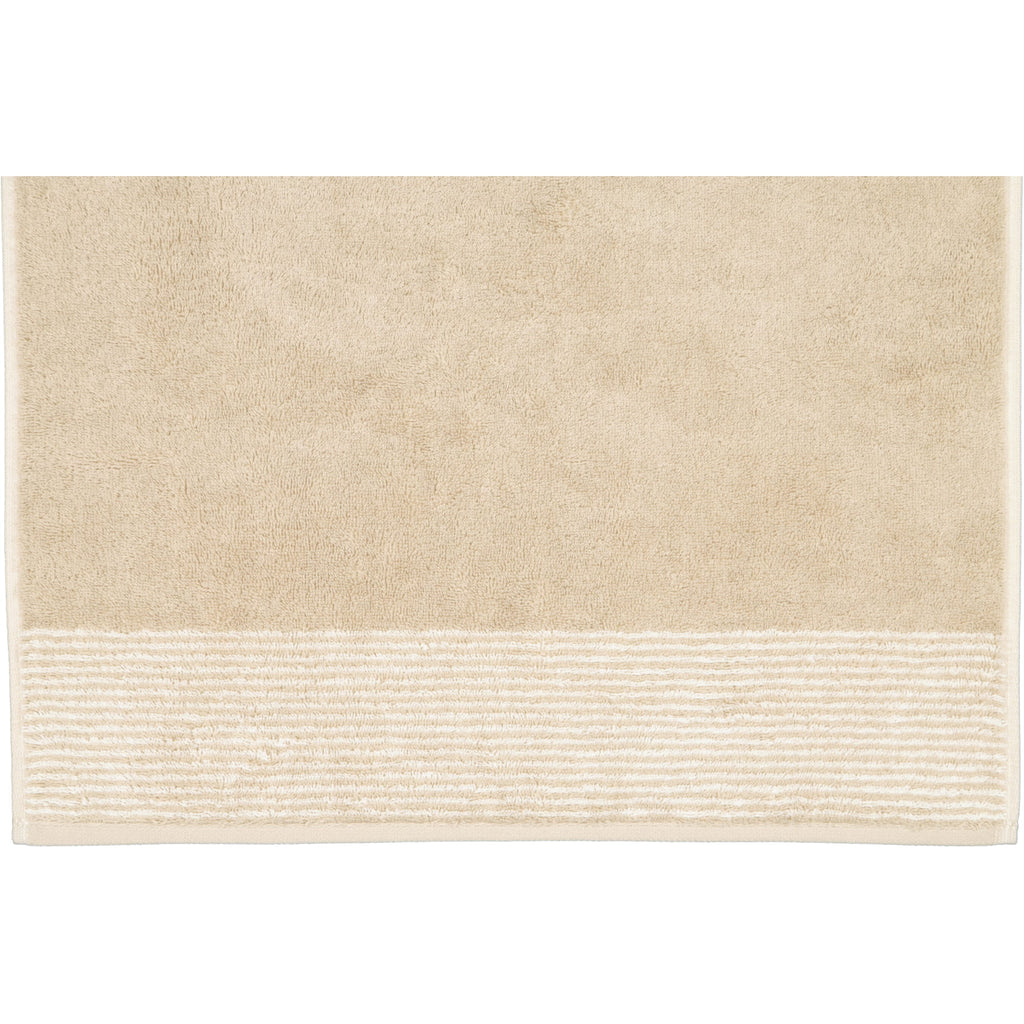 Cawö handdoek Two-Tone Sand detail 2
