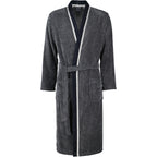 Cawö herenbadjas kimono Silber-schwarz